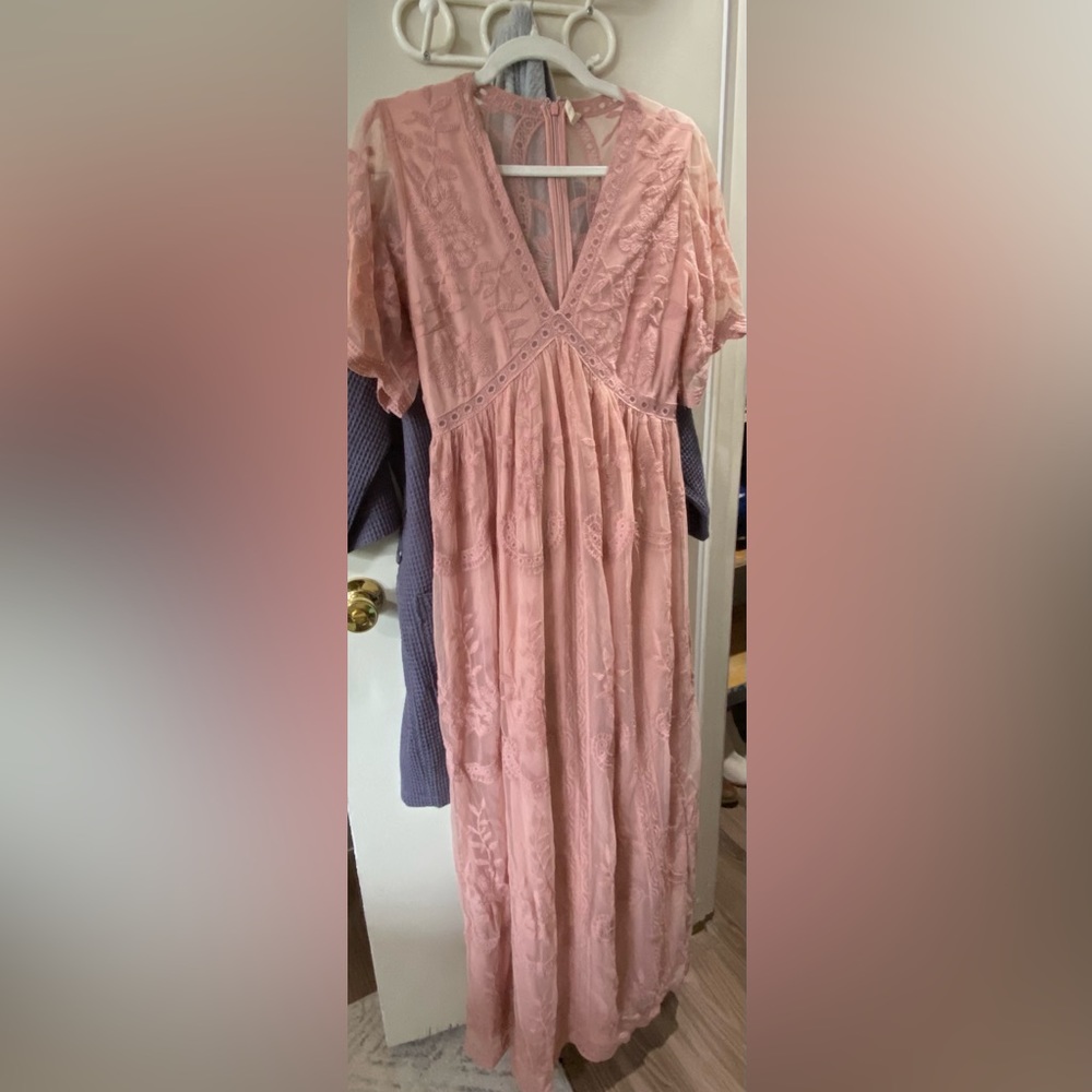 Pink Blush maternity dress